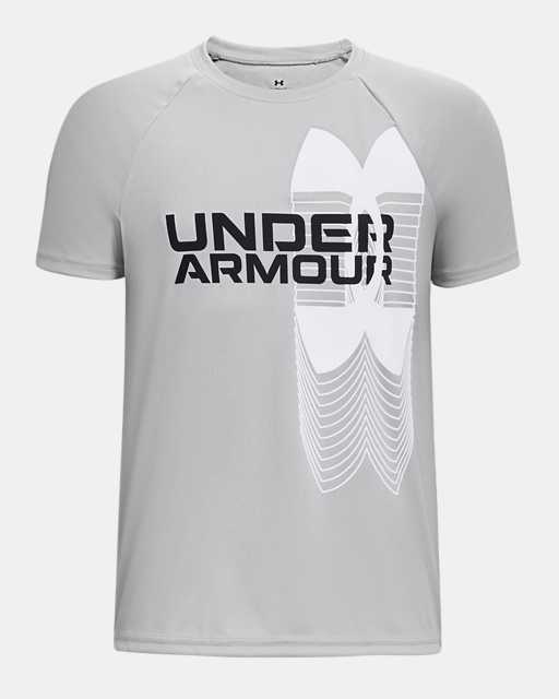 Boys' UA Velocity Split Logo Short Sleeve